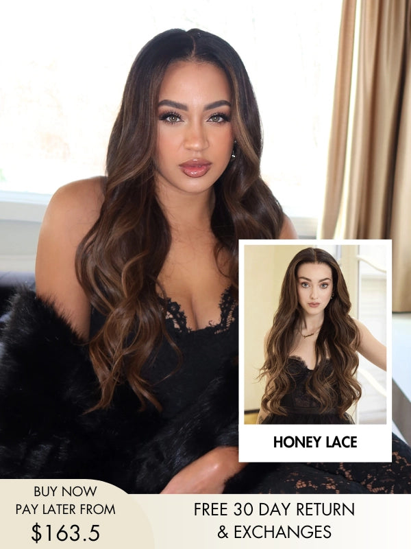 Jacinda brunette wig with multidimensional chocolate brown tones