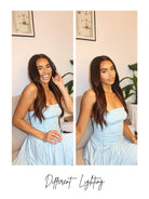 Chestnut brown wig with ombre and dimensional shine