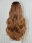 Long copper wig with natural shine and 180% density