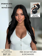 Rylee black wig with bangs and natural loose waves