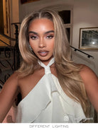 Dirty blonde wavy wig human hair with volume