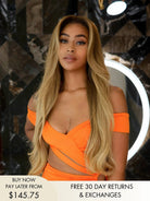 dirty blonde wig with soft wavy texture
