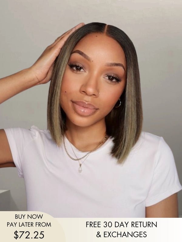 Kylie Human Hair Bob HD Lace Glueless Wig