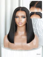 Blunt bob cut wig real human hair shoulder length
