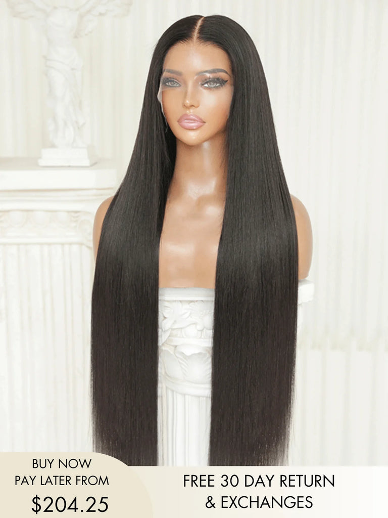 Joyce long black wig with ultra-thin lace and natural flow