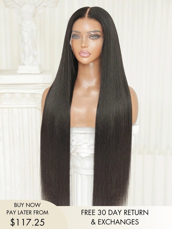 Joyce long black wig with ultra-thin lace and natural flow