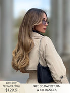 Catherine brown balayage ombre wig with bangs