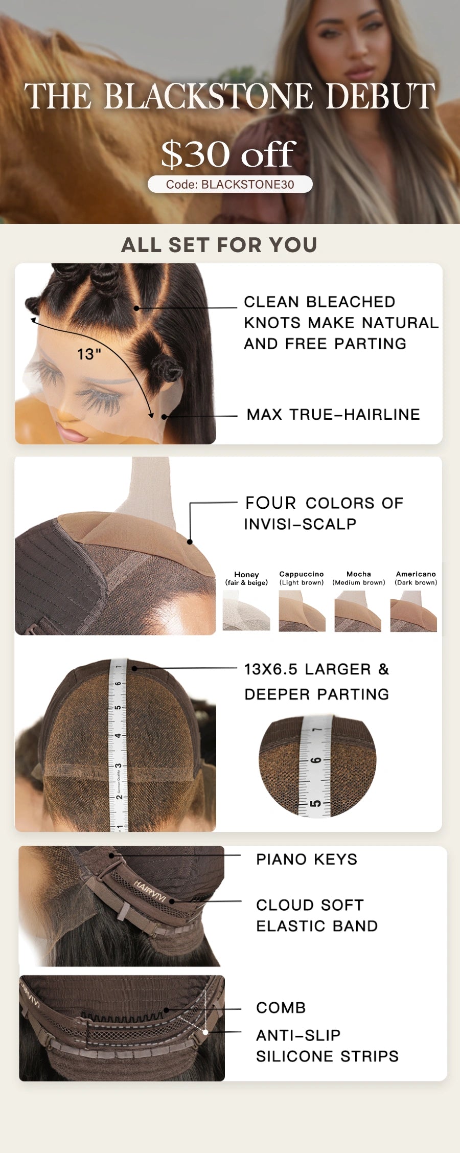 hairvivi glueless wig features