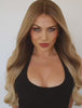 Dirty blonde wavy wig human hair with volume