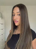 Brown and blonde wig with natural dark roots