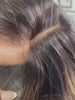 brown wig with bangs and caramel highlights glueless