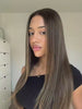 Brown and blonde wig with natural dark roots