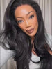 Light yaki human hair wig for black women, glueless design