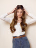 Luxury body wave wig with blonde highlights and dark roots