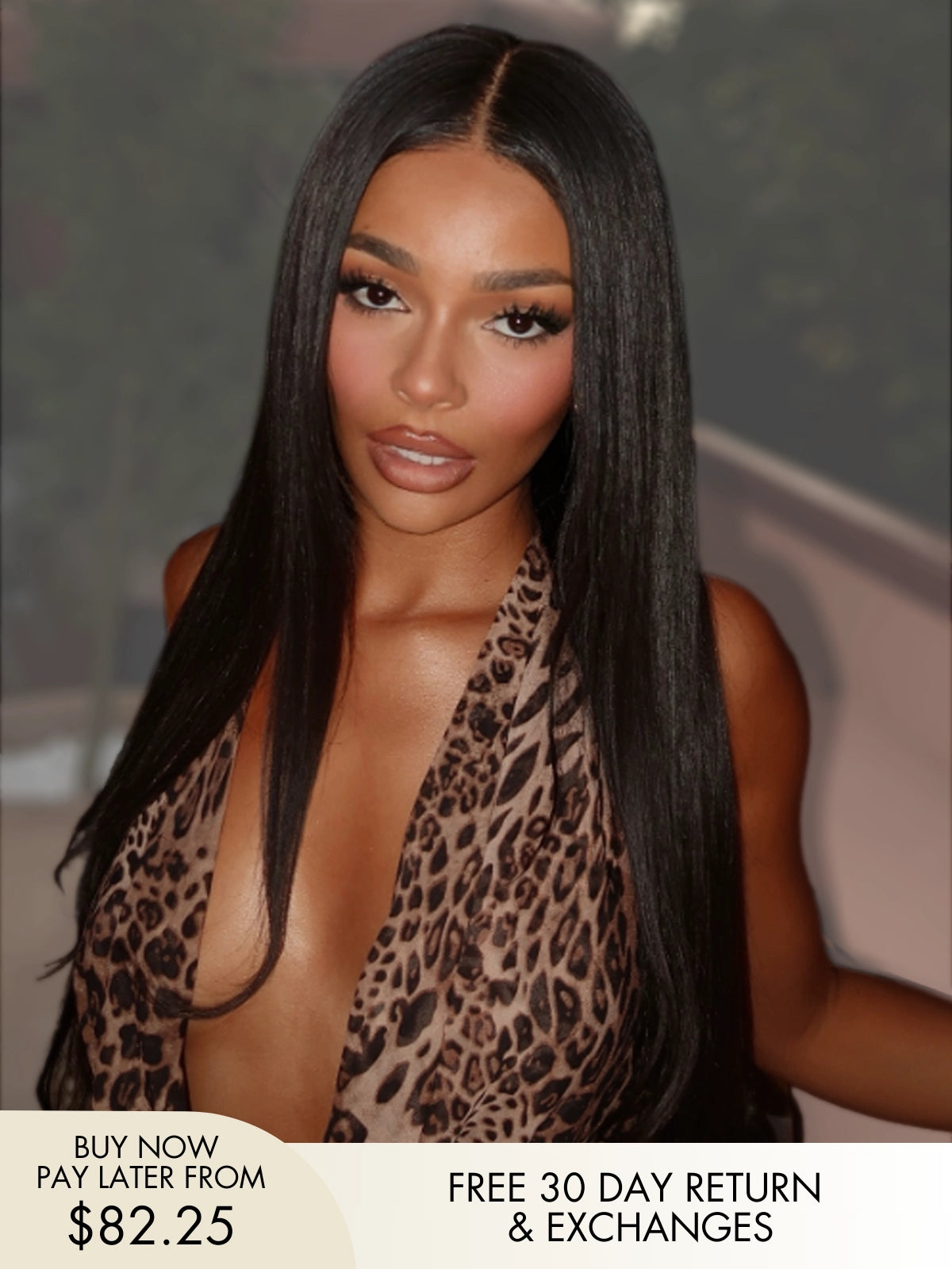 Victoria straight human hair wig with natural silky texture
