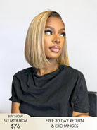 Kate short blonde bob wig with dark 