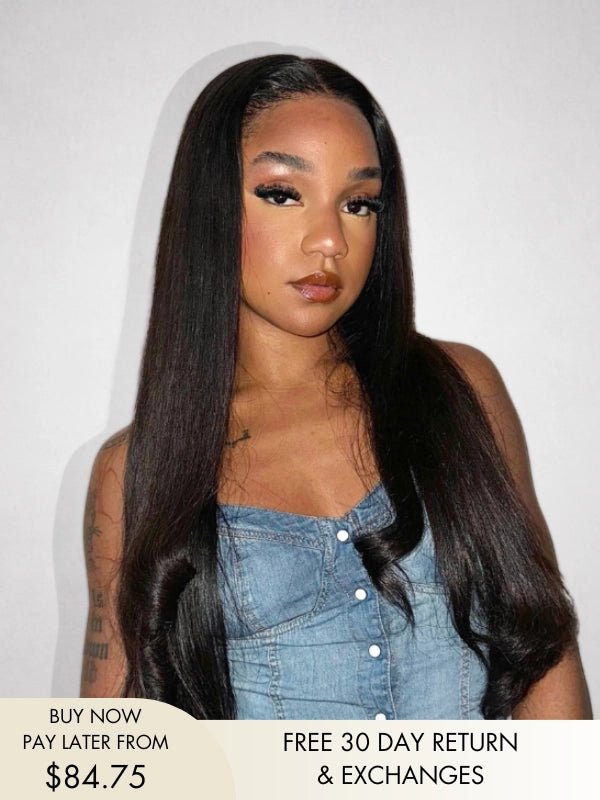 Mia-Thick long black hair wig with waves, it's natural black wig with 180% density for volume