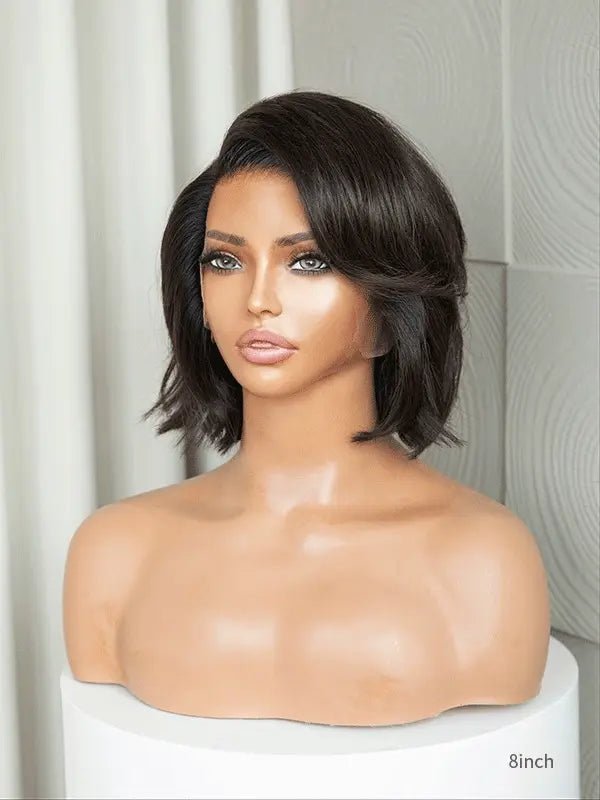 Erin 8 Inch Bob Wig Human Hair Lace Frontal Fake Scalp Wigs Hairvivi