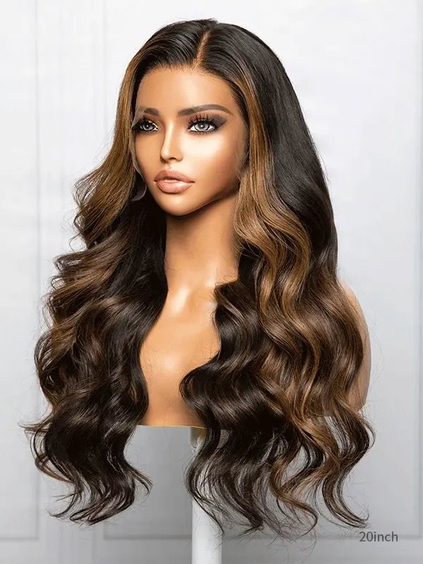 brown front lace wig