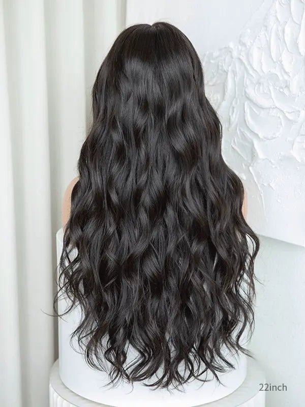 black long wavy wig