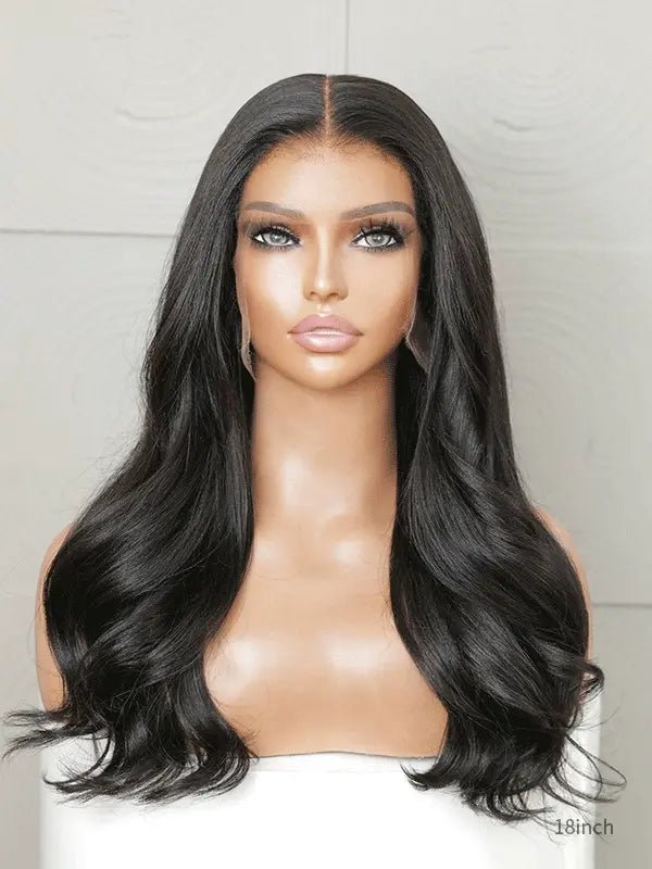Classic black hair wig for women, ready-to-wear glueless style