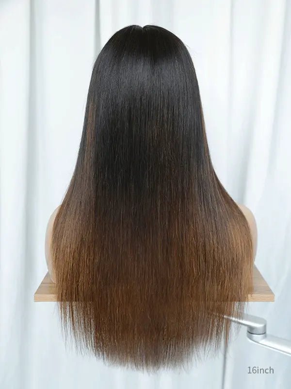 long brown wavy wig